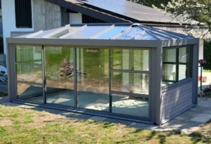 Véranda Extension à Coppet vue extérieure