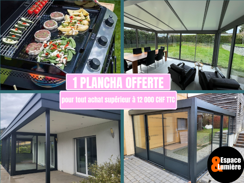 1 Plancha Offerte pour l’Achat d’un Abri de Terrasse Aluminium !