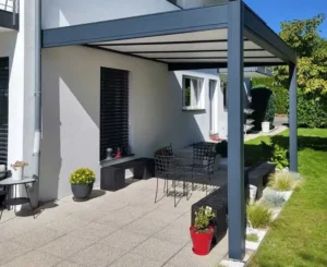 Pergola Design Gris Anthracite au Mont-sur-Lausanne