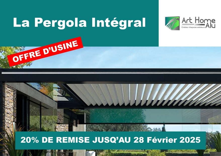 Promotion 2025 : la Pergola Bioclimatique Intégral Soldée